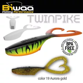   Biwaa Twinpike 15cm 24gr 19 Aurora Gold Gumowa Przynęta 3szt