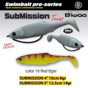 Biwaa Submission 13cm 16 Vörös Tigris Gumihal 3db