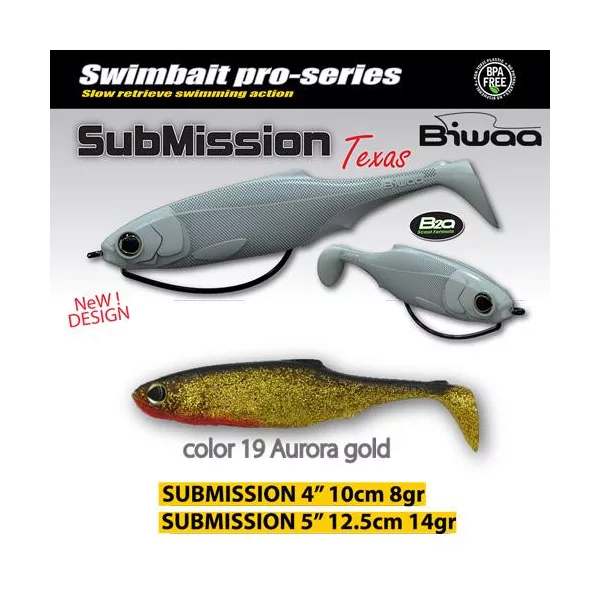 Biwaa Submission 13cm 19 Aurora Gold Gumihal 3szt.