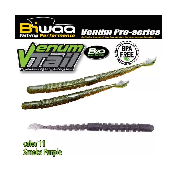 Biwaa Venum Tail 10cm 11 Smoke Purple Gumowa Przynęta 10 szt.