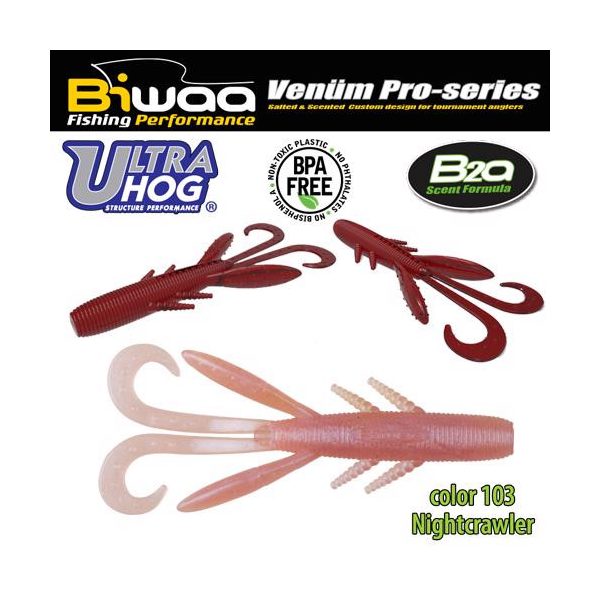 Biwaa Ultra Hog 10cm 103 Nightcrawler Gumowa Przynęta 8szt
