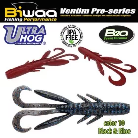 Biwaa Ultra Hog 10cm 10 Black & Blue Gumowa Przynęta 8szt.