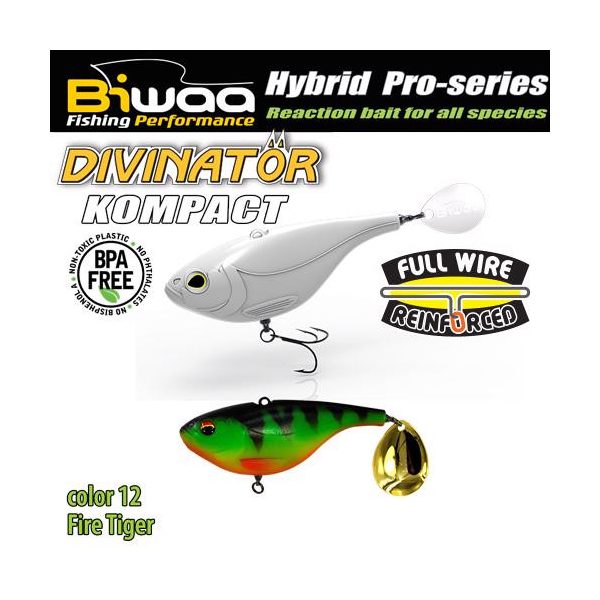 Biwaa Divinator Kompact 50 5cm 20gr 12 Fire Tiger Spinnertail 1szt.