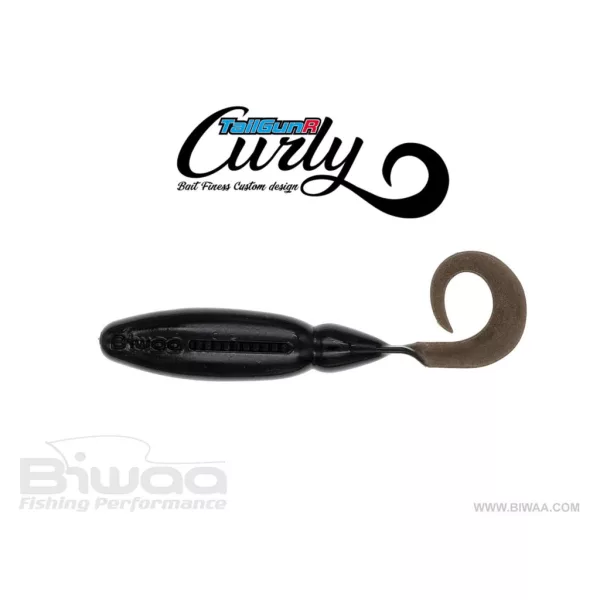 Biwaa Tailgunr Curly 6.3cm 110 UV Black Soft Lure 8pcs