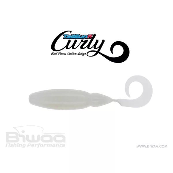 Biwaa Tailgunr Curly 6,3cm 008 Pearl White Gumihal 8szt