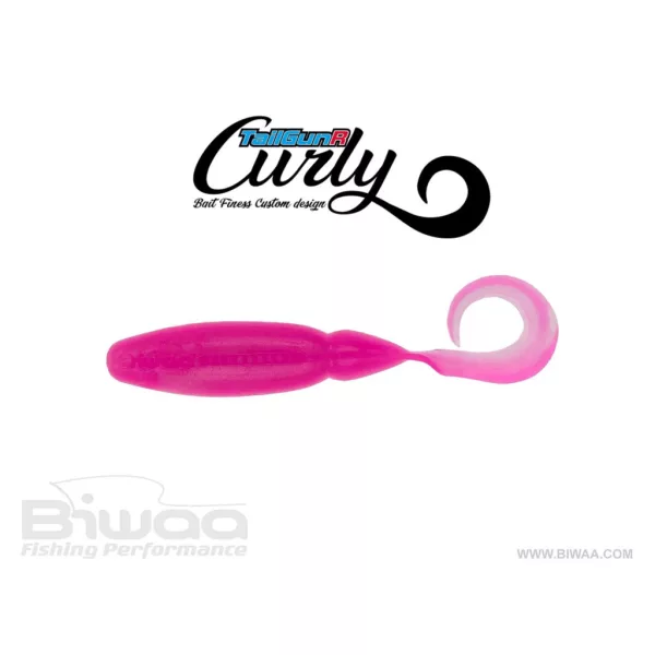 Biwaa Tailgunr Curly 6.3cm 304 Pink Ice Soft Lure 8pcs