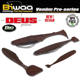 Gumowa rybka Biwaa Deus 10cm 004 Watermelon Red 7szt.