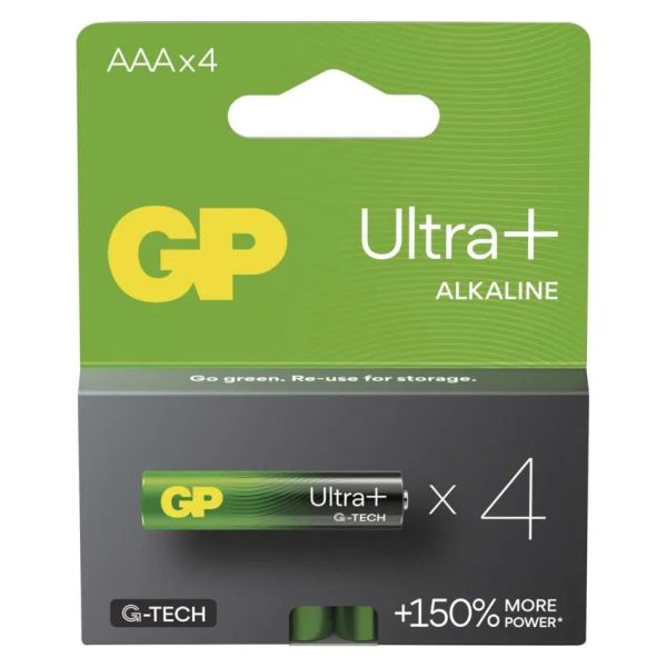 GP Bateria Alkaliczna Ultra Plus AAA 1,5V 4szt/blister