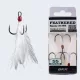 BKK Feathered Spear-21 SS 6 Z oczkiem, Zadziorem Biały Kotwiczka 3szt.