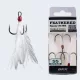 BKK Feathered Spear-21 SS 4 Z oczkiem, Zadziorem Biały Kotwiczka 3szt.