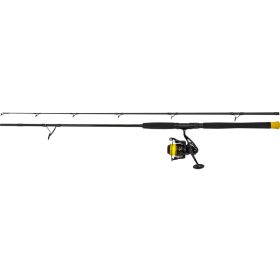   Black Cat Hard Core Combo Spin Rod 2,40m 20-200gr 2-częściowa Wędka spinningowa Black Passion FD 50 z kołowrotkiem i żyłką