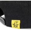 Black Cat Flat Peak Cap Czarna Czapka z daszkiem
