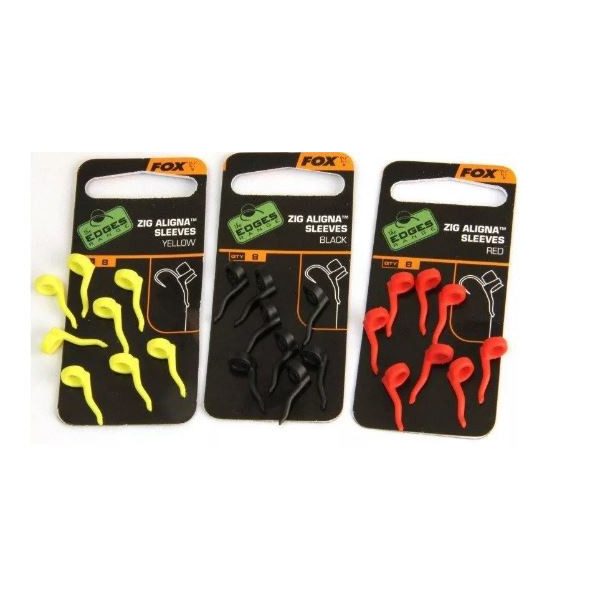 Fox EDGES™ Zig Aligna™ - Zig Aligna Sleeve - Czarny Haczyk do Odwracania
