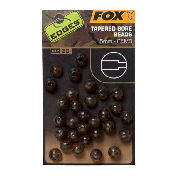 Fox EDGES™ Camo Kúpos Furatú Gyöngyök 6mm x30 Gumigyöngy