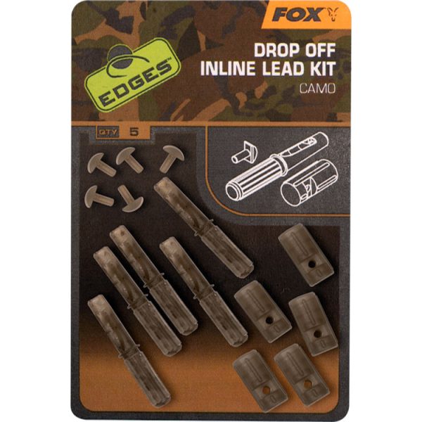 Fox Camo Inline Lead Drop Off Kits Kit x5 Klips bezpieczeństwa
