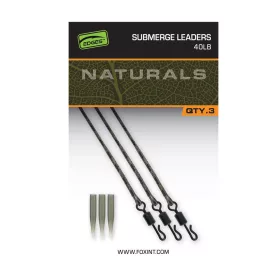   Fox Edges Naturals Submerge Leaders 40lb Bezołowiowy Lider 3szt