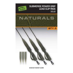   Fox Edges Naturals 40lb Power Grip Lead Clip Rigs Zestaw karpiowy 3szt
