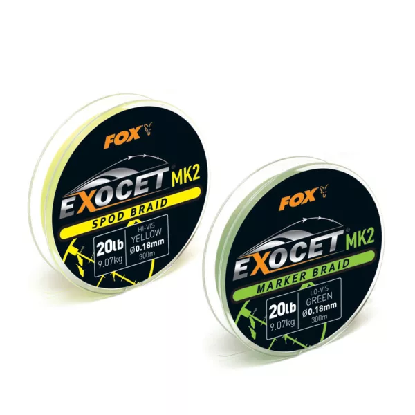 Fox Exocet® MK2 Spod & Marker Braid Spod Yellow Plecionka 0.18mm/20lbx300m