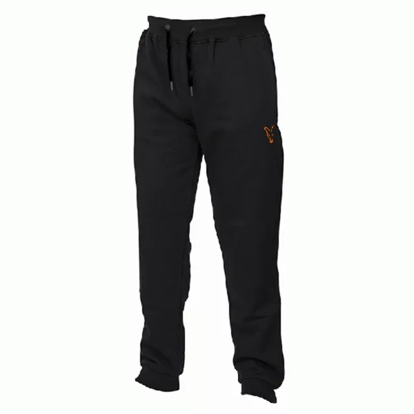 Fox Collection Sherpa Spodnie Dresowe Czarno-Pomarańczowe S