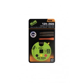 Fox Edges Zig Rig 8 - 12lb 12ft x 3 Pre-tied hook