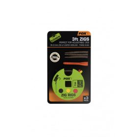 Fox Edges Zig Rig 8 - 12lb 3ft x 3 Pre-tied hook