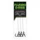 Fox Carp Ready Rigs Fluoro D Rig 4, Haczyk z oczkiem, z zadziorem, gotowy przypon 3szt.