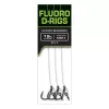 Fox Carp Ready Rigs Fluoro D Rig 6, Haczyk z oczkiem, z zadziorem, gotowy przypon 3szt.