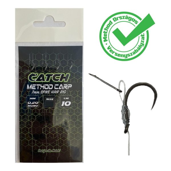 CATCH METHOD CARP SPIKE HAIR RIG Gotowy Przypon z Hakiem 12 4 szt./opakowanie