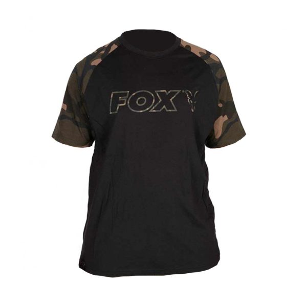 Fox Outline T-Shirt Czarna Camo Koszulka XL