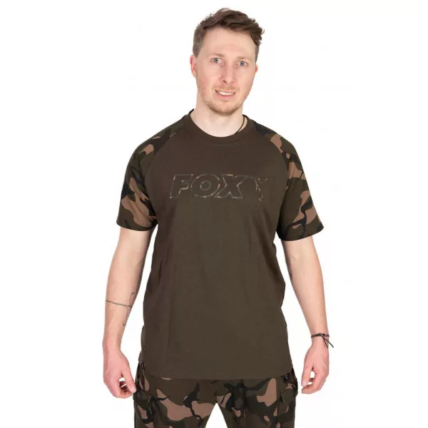 Fox Outline T-Shirt Khaki Camo Koszulka L