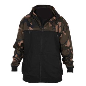   Fox LW Czarny-Camo Split Zip Hoody Bluza z Kapturem Zapinana na Zamek M