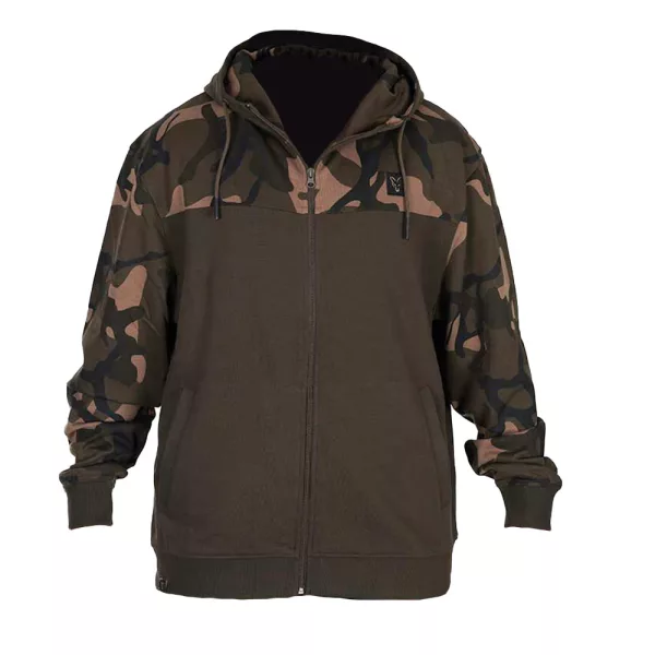 Fox LW Khaki-Camo Split Zip Hoody Bluza Rozpinana z Kapturem XL