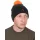 Fox Collection Bobble Hat Czarno-Pomarańczowa Czapka Z Pomponem