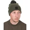 Fox Collection Bobble Hat Zielono-Czarna Czapka Z Pomponem