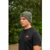 Fox Collection Bobble Hat Zielono-Czarna Czapka Z Pomponem