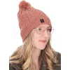 Fox Womens Knitted Bobble Damska Czapka Z Pomponem