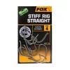 Fox EDGES™ Stiff Rig Straight - Size 8 Horog
