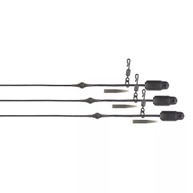   Fox Edges Naturals Heli-Clip Rigs 50lb Leadcore Zestaw helikopterowy 3szt