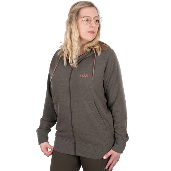 Fox WC Zipped Hoodie Rozpinana Zielono-Śliwkowa Damska Bluza z Kapturem L