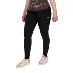Fox Womens Black Lined Leggings Spodnie Termiczne L