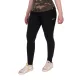 Fox Womens Black Lined Leggings Spodnie Termiczne XL