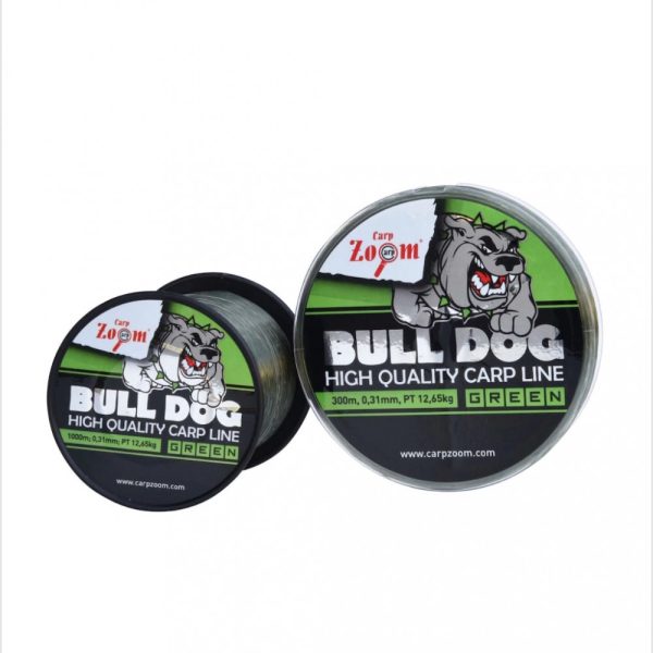 Carp Zoom CZ Bull-Dog żyłka wędkarska monofilamentowa do karpi, o 0,40 mm, 300 m, 19,35 kg, ciemnozielony