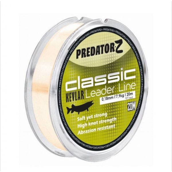 Predator Z PZ Classic Kevlar żyłka przyponowa kevlarowa, ø 0,24 mm, 20 m, 15 kg