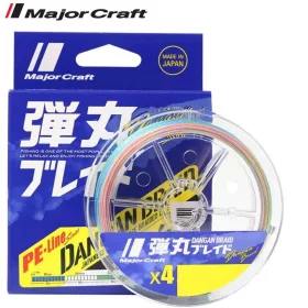   Major Craft Dangan Braid X4 0,25mm 300m Multicolor Fonott Zsinór