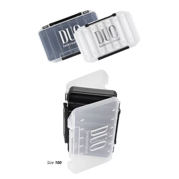 Duo Reverse Lure Case 100 19,3x10x3cm Biały/Srebrne Logo Pudełko na przynęty