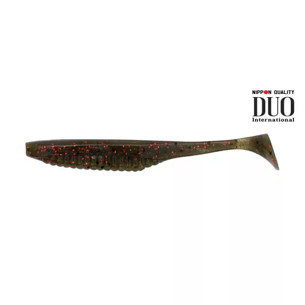 Duo Realis Versa Shad 7,6cm F018 Green Pumpkin Red Flake Plastic Lure 10pcs