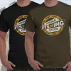 Vass-Tex Fishing Culture Printed Khaki T-Shirt S