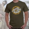 Vass-Tex Fishing Culture Printed Khaki T-Shirt S