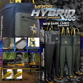 Vass-Tex Hybrid 700 Dark Camo Melles Csizma 41