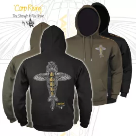 Vass-Tex Carp Rising Khaki Kapucnis Pulóver S